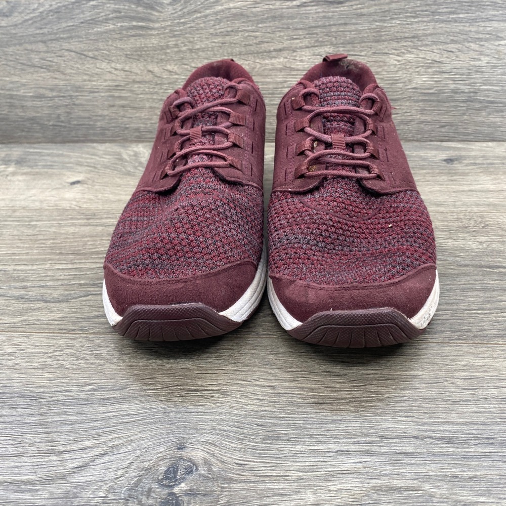 Orthofeet 845 Walking Shoes Women 10 Burgundy Knit Suede Orthopedic Sneakers - Picture 5 of 10